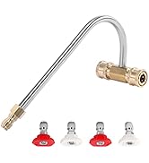 FIXFANS Pressure Washer Gutter Cleaner Attachment, 4000 PSI, Gutter Cleaning for Power Washer wit...