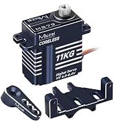 Miuzei 11kg Servo Motor Coreless High Torque Micro Servo Metal Gear with Mount and Servo Horn for...