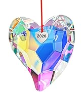 H&D HYALINE & DORA 2026 Crystal Heart Hanging Ornament Glass Heart Window Hang Ornament Glass Pri...