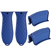4 pcs Trumoter Silicone Potholders, Hot Handle Holder Assist Pot Holder for Cast Iron Skillets an...