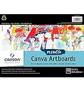 Canson Plein Air Canva Rigid Art Paints or Sticks, Oil and Acrylic, 9 x 12 Inch, Set of 10 Boards...
