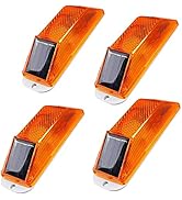 Aolyty Solar Strobe Warning Light LED Warning Lamp 4-Pack Super Bright IP54 Waterproof Light Cont...