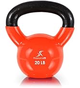 ProsourceFit Vinyl Coated Cast Iron Kettlebells for Full Body Fitness Workouts