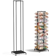 Rolling Pillow Storage Rack Organizer, Metal Pillow Display Rack, Throw Pillow Storage, Adjustabl...