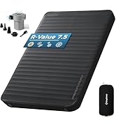KingCamp Self Inflating Sleeping Pad for Camping, 7.5 R-Value Double Camping Mattress, Portable 4...