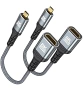 ZeniKon Micro HDMI to HDMI Adapter 2-Pack 8K, HDMI to Micro HDMI Adapter Male to Female 8K@60Hz, ...
