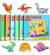 Magnetic Puzzles for Kids Ages 1-3, Travel Toddler Puzzles Ages 2-4 Year, Dinosaur Activities Toy...