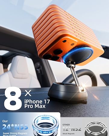 Curved dashboard phone mount