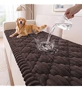 Turquoize Waterproof Couch Cover for Dogs Non Slip, Brown, 27.6" x 59" | 100% Leak-Proof, Thick F...