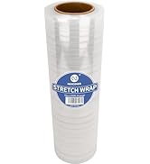 NEXCOVER 18 Inch Stretch Wrap - 1200 Feet | 60 Gauge, 1 Roll Clear Plastic Self-adhering Stretch ...