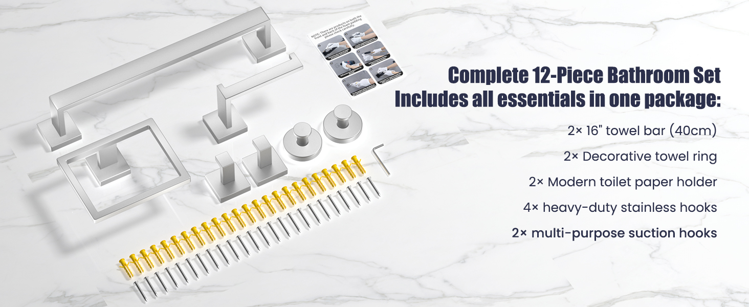 bathroom accessory set