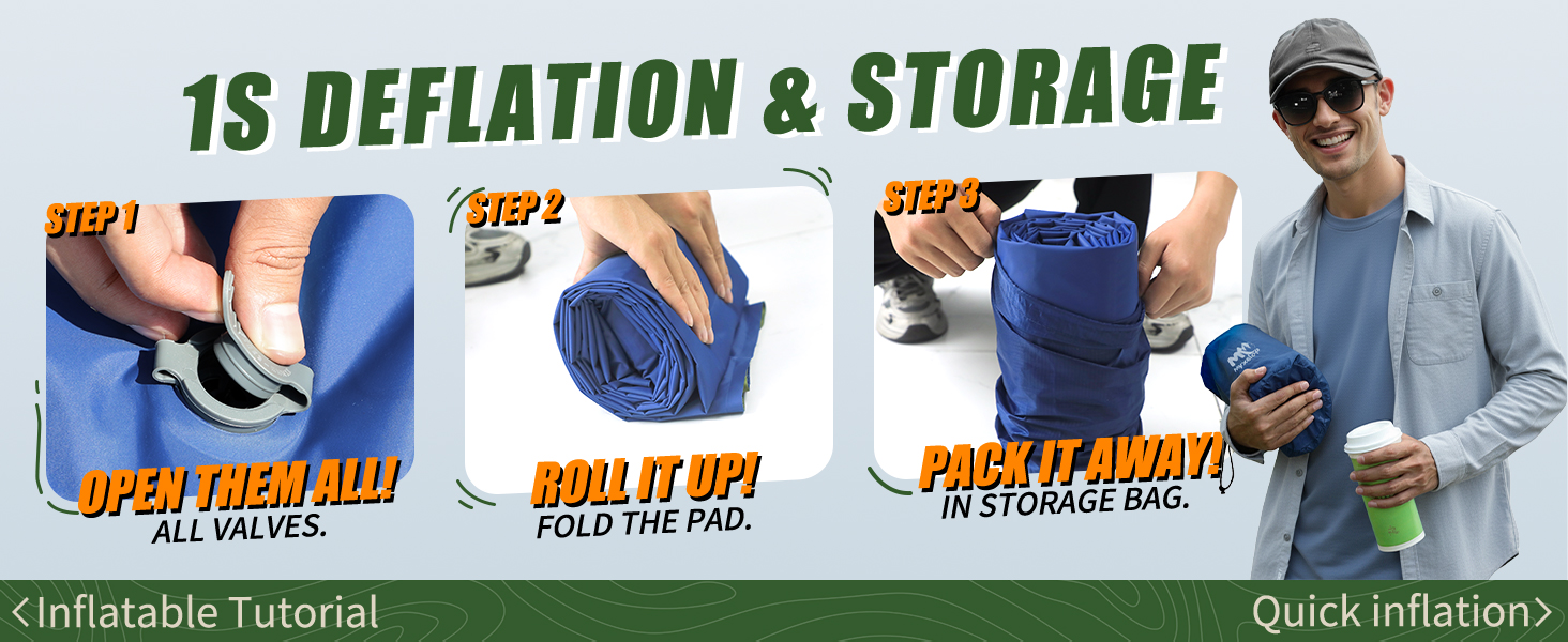 self inflating sleeping pad