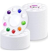 inifus 46 PCS Paint Tray Palettes for Kids, Plastic Paint Pallet with 10 Wells, Acrylic Artist Pa...