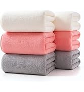 Lumimi Towels 6 Piece Multicolour Soft Microfiber Bath Towel Set Incredibly Absorbent Lightweight...