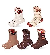 SPTRAMLE Girls Warm Socks, Kids Winter Socks for Toddler Girls (1-12 Years), 5 Pairs Thicken Crew...