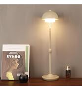 PSDSSHIIS Modern Table Lamp Cordless Portable Desk Lamp, 2700K Stepless Dimming Rechargeable Batt...