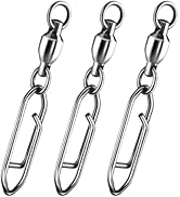 Alwonder 30-Pack Fishing Speed Clips Quick Change Snap Swivels, Ball Bearing Swivels Power Clips ...