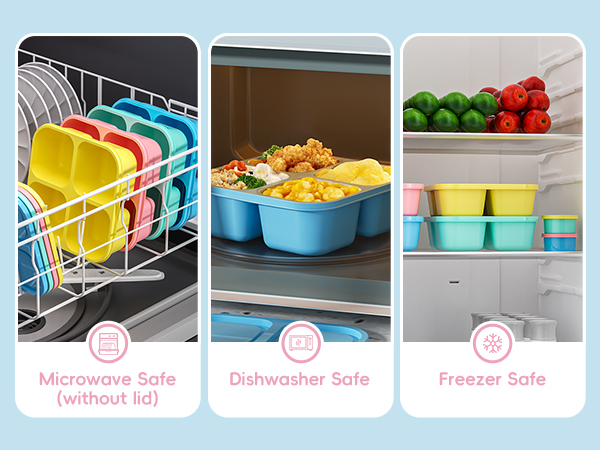4 compartment snack containers