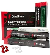 Fibershack - 2.5mm SC Fiber Cleaner Pen - 5 Pack - FC & ST Fiber Optic Cleaning Pen - 800+ ST Fib...