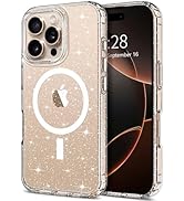 Hython for iPhone 16 Pro Case Glitter, Clear Glitter Sparkly Shiny Bling Sparkle Cute Cover, Anti...