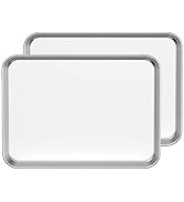 Bastwe Baking Sheet Set of 2, Stainless Steel 2-Piece Cookie Sheet, Toaster Oven Baking Pan Set, ...