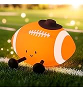 YISUN Football Night Light, Soft Silicone Nursery Night Lamp, Rechargeable Dimmable Rugby Night L...