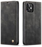 QLTYPRI Case for iPhone 12 iPhone 12 Pro, Vintage PU Leather Wallet Case Card Slot Kickstand Magn...