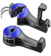SCOVVORD Car Headrest Hidden Hook with Phone Holder, Car Seat Hooks for Purses and Bags, Universa...