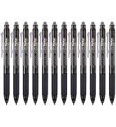 ParKoo Retractable Erasable Gel Pens Clicker Fine Point 0.7 mm, No Need for White Out, Black Ink ...