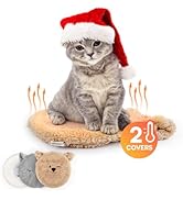 ALL FOR PAWS Heated Cat Bed Indoor, Microwavable Heating Pads for Cats, Puppies & Small Pets, Non...