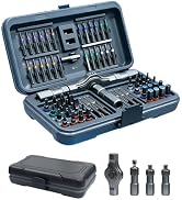 FUDUOA 66 in 1 Magnetic Ratchet Screwdriver Set, T Handle Ratchet Screwdriver Kits with S2 Steel ...