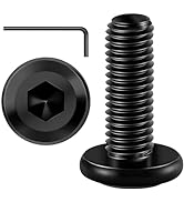 Mywish M6 x 20mm 20Pcs Flat Head Hex Socket Cap Screws Bolts, 304 Stainless Steel Furniture Bolts...