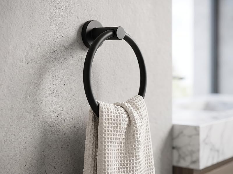 black towel holder for bathroom