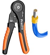 Preciva Hexagonal Ferrule Crimping Tool, AWG 28-7(0.08-10mm²) Wire Crimps Tools, Crimper Plier Ad...