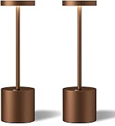 TBBGA 2 Pack Cordless Table Lamps, 5000mAh Rechargeable Battery Powered Lamp, Portable Metal 3-Le...