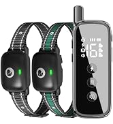 Heaflex Dog Training Collar 2 Dogs Upgraded 2600FT Remote Rechargeable Waterproof Electric Shock ...