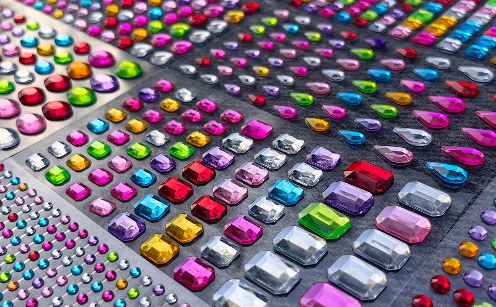 Gem StickersRhinestones for Crafts - Self Adhesive Jewels