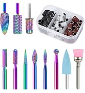 BQAN Nail Drill Bits, 10Pcs 3/32 in Carbide Professional Drill Bit Set for Nail Tech, Remove Acry...