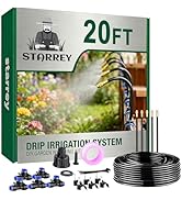 Starrey Drip Irrigation System, 2026-Upgrade 20Ft 1/4" Garden Watering System with 5 Pcs 360° Adj...
