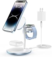 3 in 1 Wireless Charging Station for Apple Devices, Standard 15W Fast Wireless Mag-Safe Charger S...