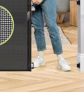 Reinforced 55" Wide Retractable Baby Gates with Reinforced Strips Retractable Dog Gate for The Ho...