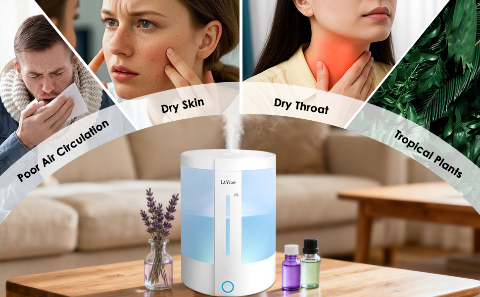 Ultrasonic mist in seconds.