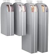 Liuoud 10" Gusseted Garment Bags for Hanging Clothes with clear window, (40&60") Suit Bags for Op...