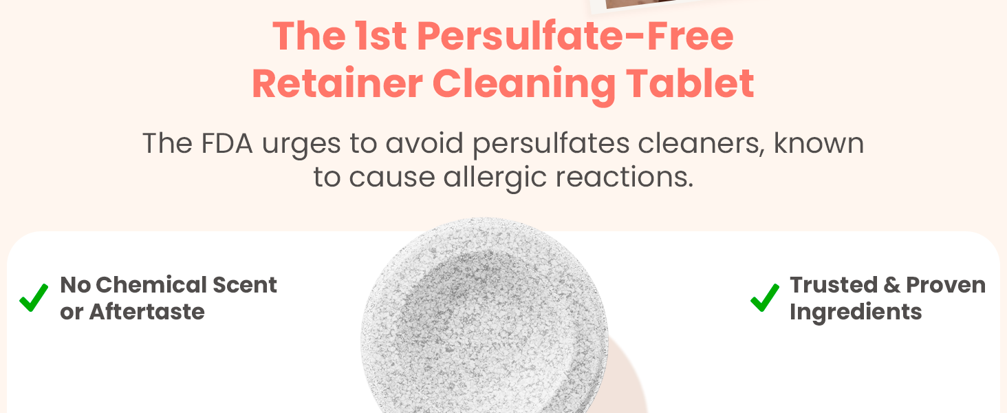 Safe cleaner for Invisalign trays