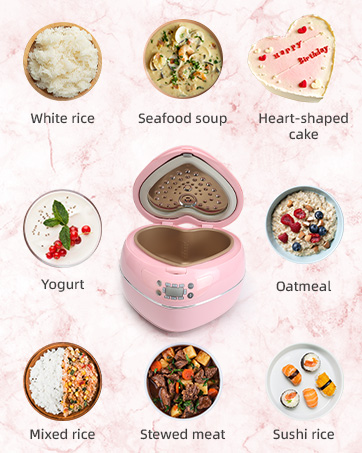 pink rice cooker heart shaped rice cooker