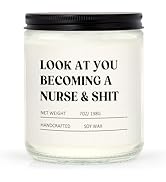 Craftique Nurse Gifts for Women Men, Nursing Student Gifts- Funny Nurse Candle- Nursing School, N...