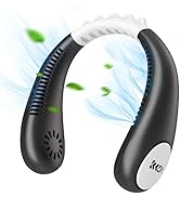 Kkdi Kids Neck Fan, Portable Bladeless Fan for Kid 4-14Y Girls & Boys, 2600mAh USB Personal Mini ...