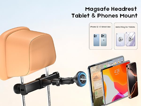 Car Headrest Tablet Holder