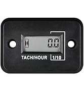 YOOREAL Digital Hour Meter Tachometer RPM Gauge, Waterproof IP68 Design | for Chainsaw Car Engine...
