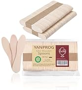 YANPROG Mini Wooden Spoons Small Tasting Spoons 3" Ice Cream Spoon 200Pcs, Natural Birch Biodegra...